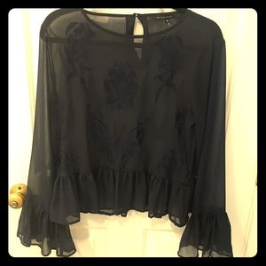 Walter Baker navy blouse size medium